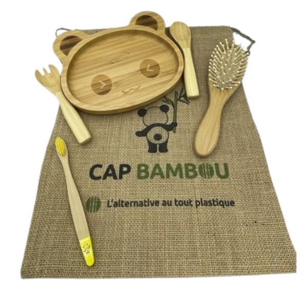 Brosse à Cheveux pour Bébé - 100% Naturelle- CAP BAMBOU