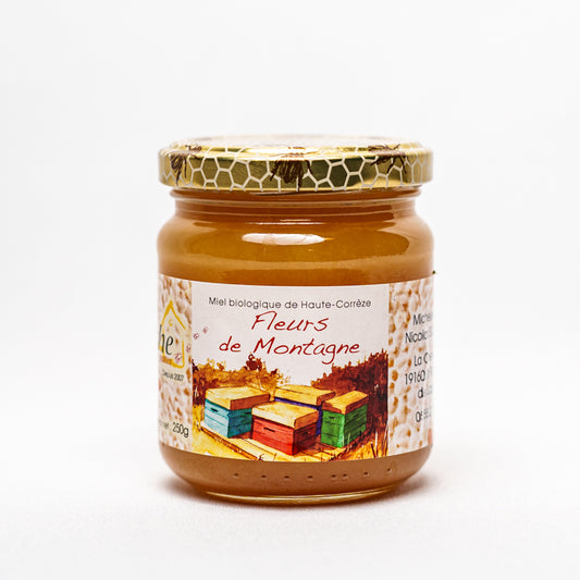 La Ruche à Six Pattes -- Miel de fleurs de montagne (origine France) - 250 g