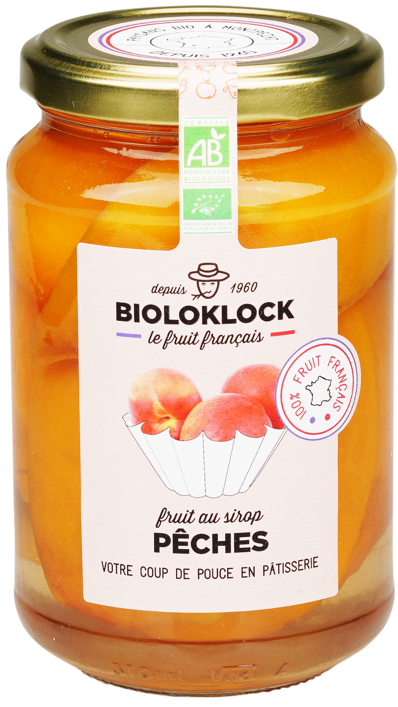 Bioloklock -- Pêches au sirop - 350g – Aventure Bio Belgique Luxembourg