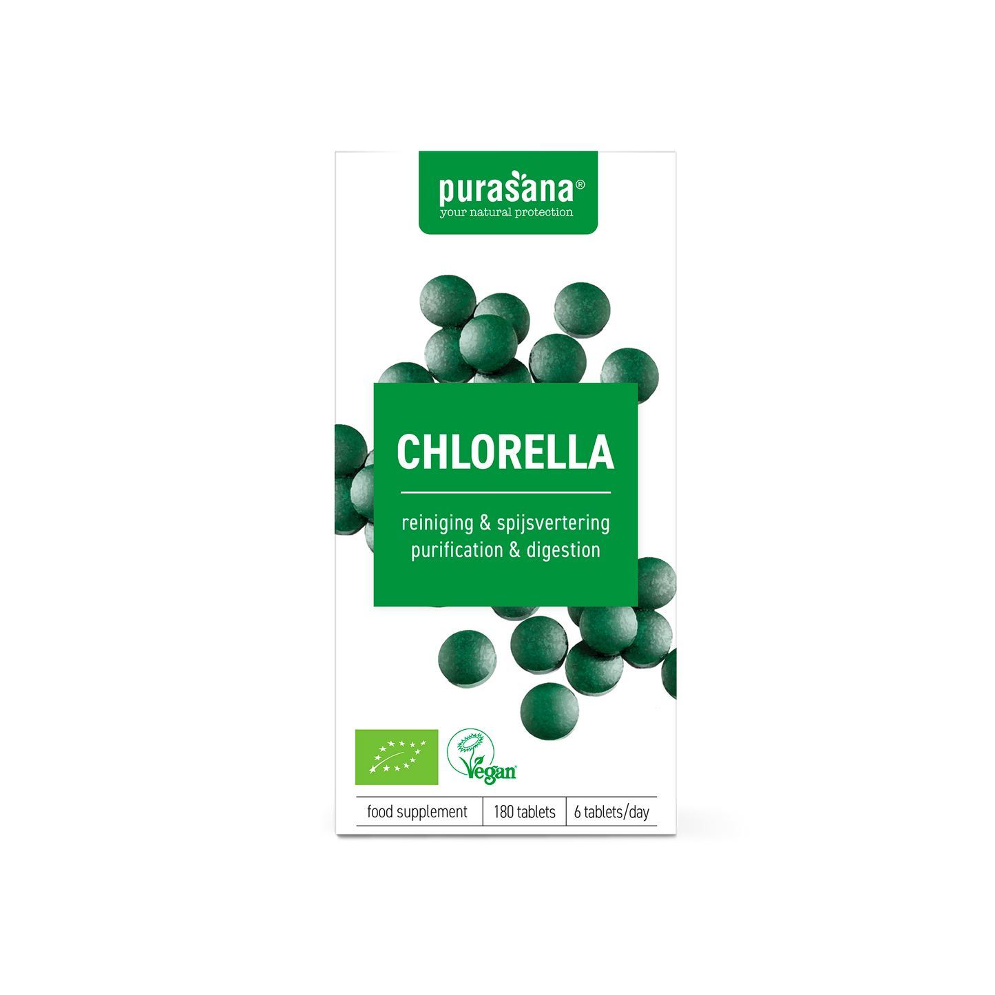 Purasana -- Chlorella gélules - 180 gélules