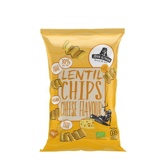 John Altman -- Chips de lentilles bio au fromage végétalien - 75 g x 12