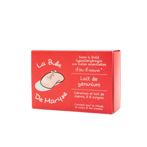 La Bulle De Maryse -- Savon solide lait de géranium - 100 g