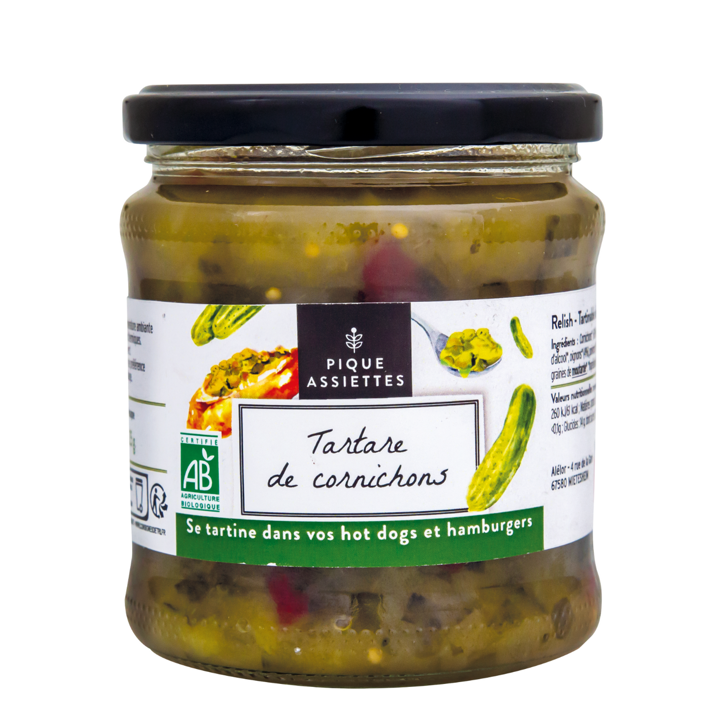 Pique Assiettes -- Relish de cornichons bio - 325 g