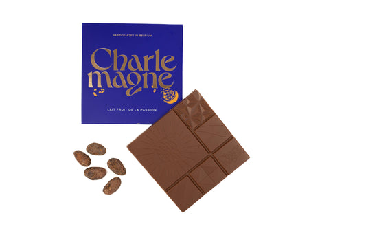 Charlemagne Chocolatiers -- Tablette lait fruit de la passion - 50 g