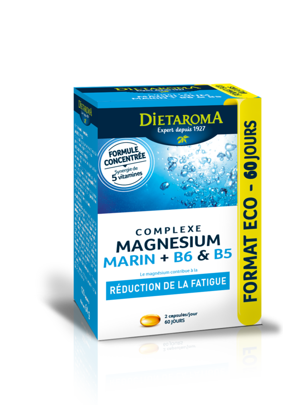 Dietaroma -- Complexe magnesium marin b5 & b6 format eco - 120 capsules