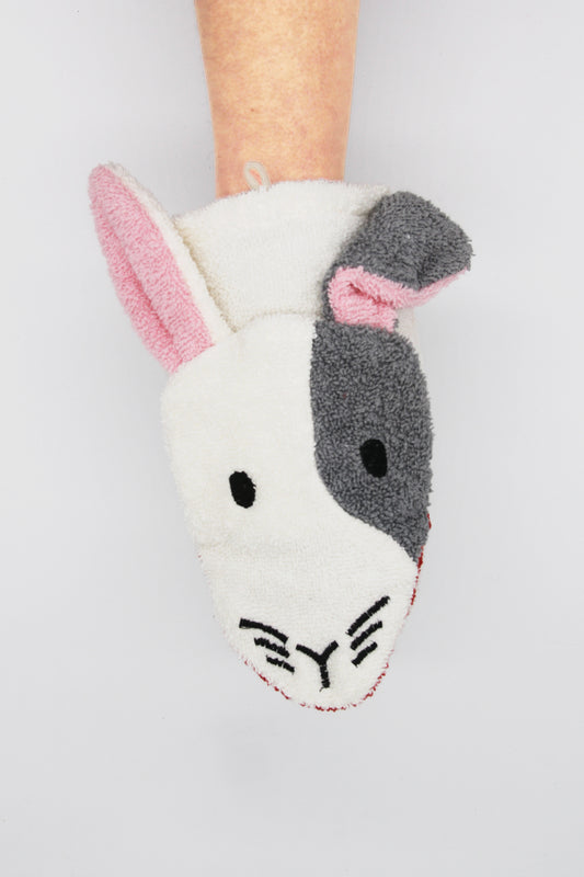 Furnis -- Gant toilette enfant lapin - 17 x 24,5 cm