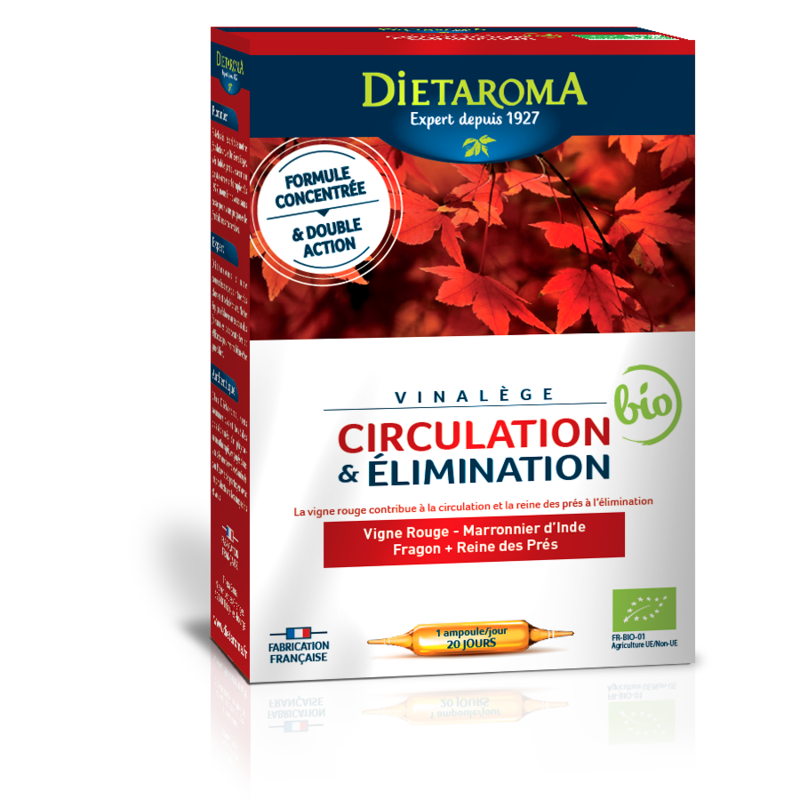 Dietaroma -- Vinalege  double action circulation et elimination ampoules - 0,010 l