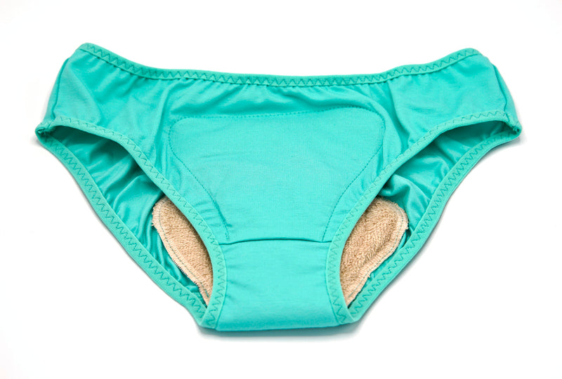 La Renarde -- Culotte menstruelle vert d'eau 38