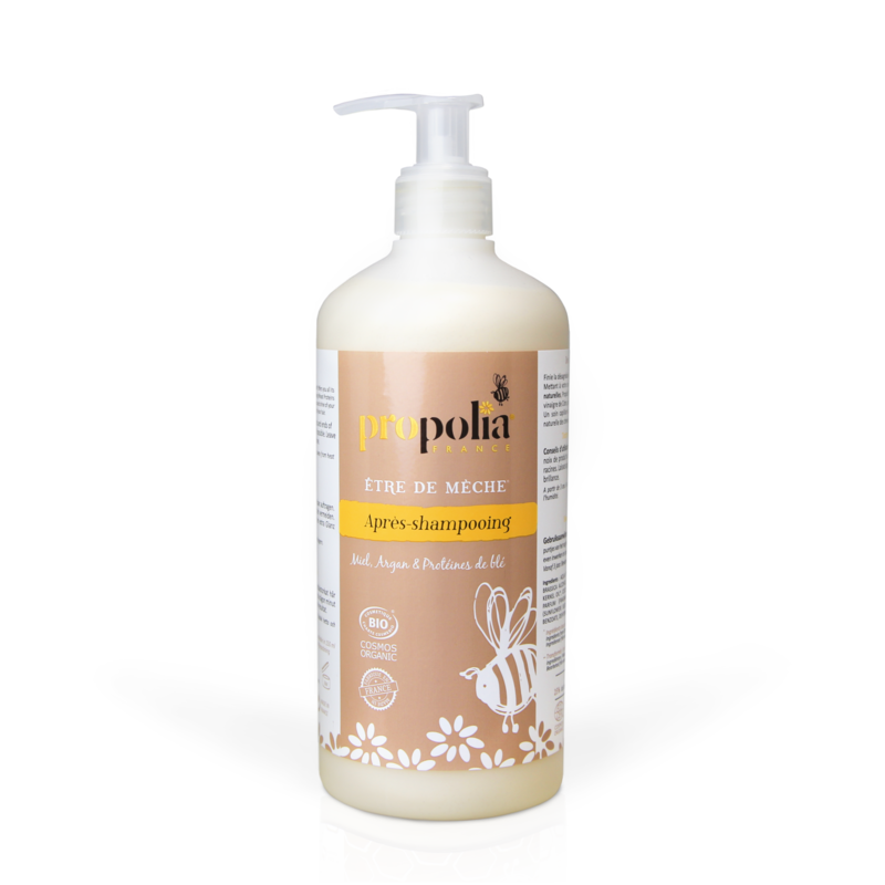 Propolia -- Apres-shampoing bio miel argan protéines de blé format eco - 500ml