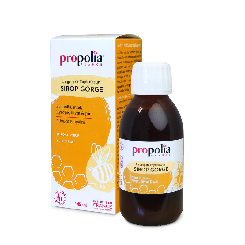 Propolia -- Sirop gorge & forme - le grog de l'apiculteur miel pin plantes - 145ml