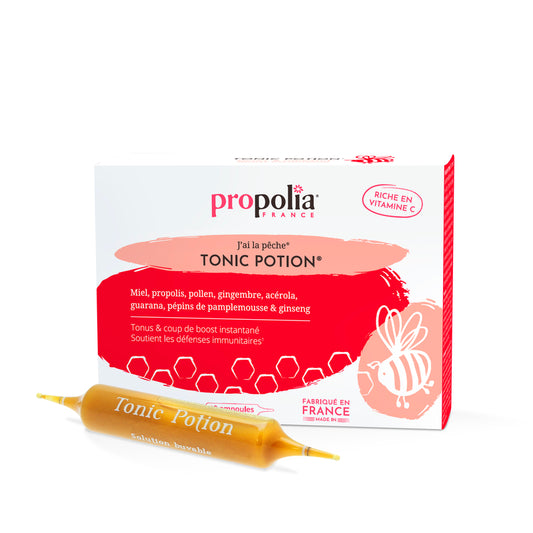 Propolia -- Tonic'potion propolis miel gingembre acérola et pollen - 10 ampoules x 10ml